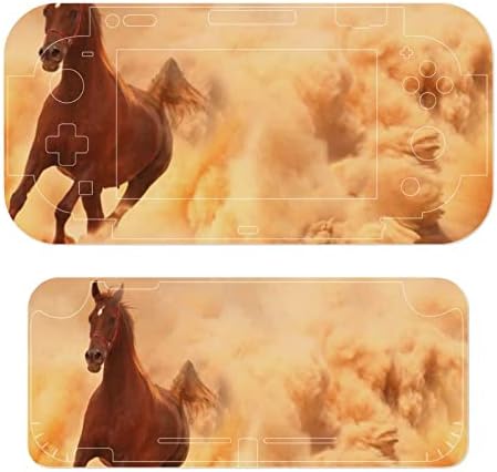 Adesivos de cavalo de corrida arábicos, sinalizador de pele face de placa de face completa compatível com switch nintendo