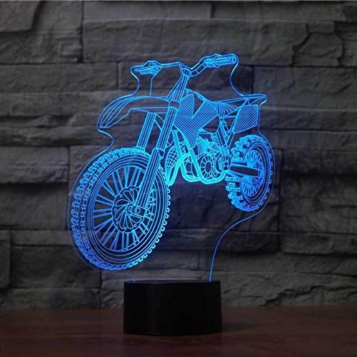 3D motocicleta carro noite luz touch interruptor decoração mesa de mesa lâmpadas de ilusão óptica 7 luminárias de