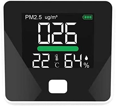 Yasez PM2.5 Detector Detector Detector de Temperatura Medidor de umidade Monitor de gás LCD Termômetro de poeira LCD Ferramenta multifuncional