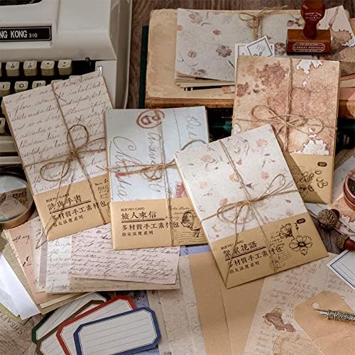 MAFELOE Scrapbook Supplies 4 pacotes, 30 peças cada, Junk Journal Kit Decoupage Scrapbook Paper Mandal Conta Materiais-Vintage Collection