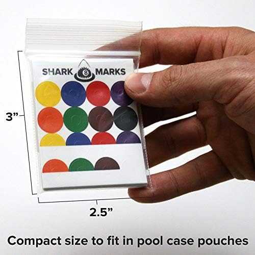 Sharkmarks Pool Ball Position Marker Stickers for Billards Practice