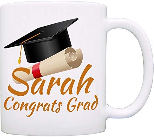 Presentes de graduação personalizados para ela e ele, presente de decoração para pós -graduação, canecas de café com texto personalizado, 11oz - parabéns graduado
