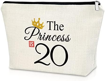 Presentes de 20º aniversário para mulheres Bolsa de maquiagem Presentes de aniversário de 20 anos Feliz aniversário de 20 anos Bolsa