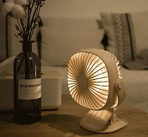 Fanke Usb Mini Fan, recarregável de ventilador de clipe de mesa de mesa de quarto de quarto de estudante, com desktop