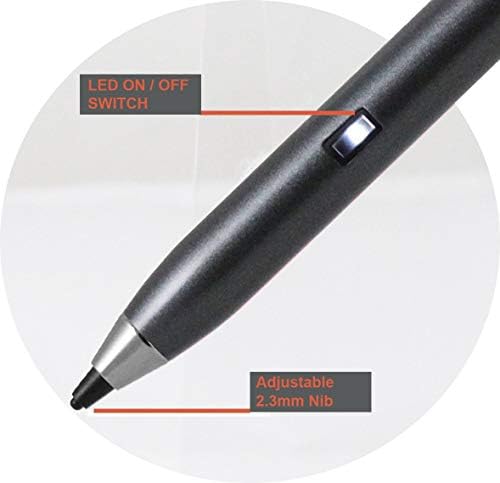 Broonel Gray Point Fine Point Digital ativo caneta compatível com o Acer Chromebook R13 CB5-312T
