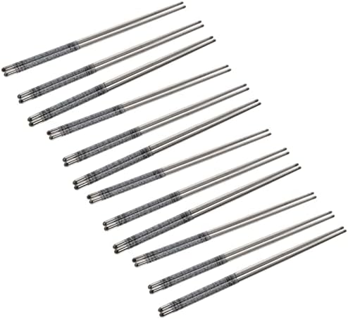 Pauzinhos de metal bestonzon maiotesticks de metal 36 pares tais tiques réguais reutilizáveis ​​pauzinhos de pauzinhos de