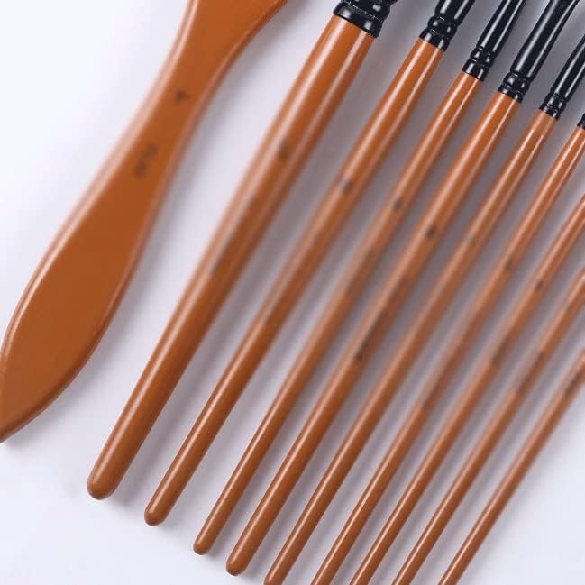 N/A Brinche Brush 10 peças conjunto de pincel de pincel de escova de nylon de nylon de artes de caneta em aquarela