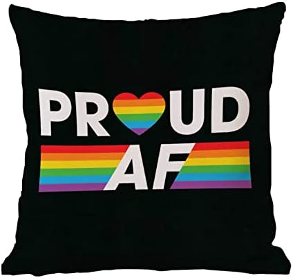 Orgulhoso lgbtq arco -íris tampa de travesseiro de almofada do dia dos namorados, copa de gênero de gênero LGBTQ Orgulho
