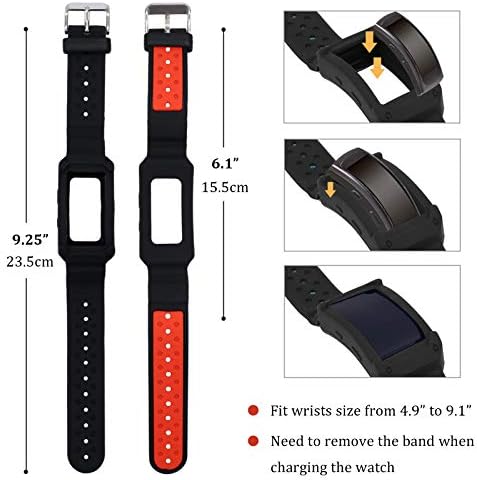Banda Wonlex para Samsung Gear Fit2 / Fit2 Pro, Silicone Substacement Watch Bands Strap Compatível com Galaxy Gear Fit2 Sm-R360 & Fit 2 Pro for Women & Men