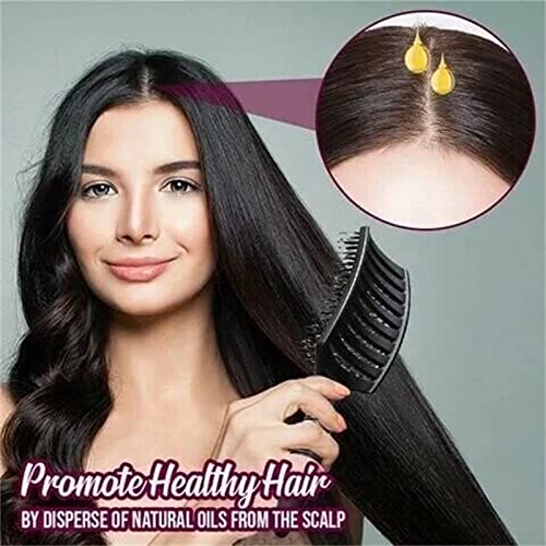 Escova de cabelo de nylon de cerdas feminina, escova para cabelos naturais pretos para mulheres penteado