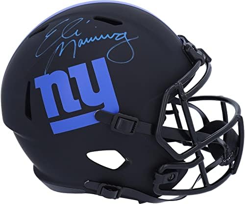 Eli Manning New York Giants autografados Riddell Eclipse Réplica de velocidade alternativa Capacete - capacetes autografados