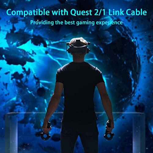 Cabo de link I-FSK 16 pés, cabo de ligação, carregamento rápido e transferência de dados de alta velocidade USB 3.2 Gen 1 USB C Compatível para fone de ouvido VR, PC para jogos, Steam VR