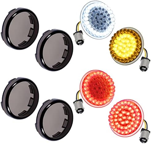 Benlari 2 ”1157 LED sinaliza sinalizações de luzes de luzes de lâmpadas de iluminação de bala 2009-21 lente de fumaça compatível