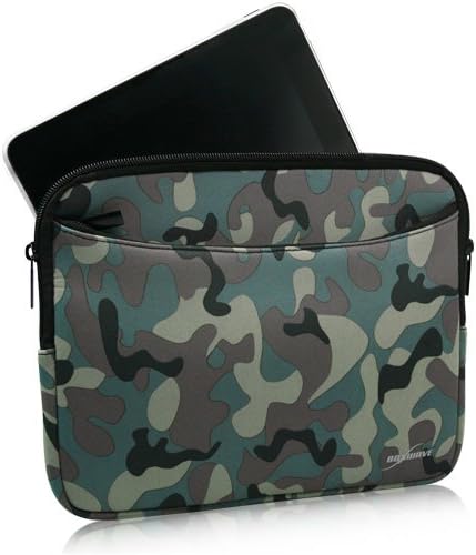 Caixa de ondas de caixa compatível com a Kindle Paperwhite - terno de camuflagem com bolso, neoprene camuflane zipper bolso para