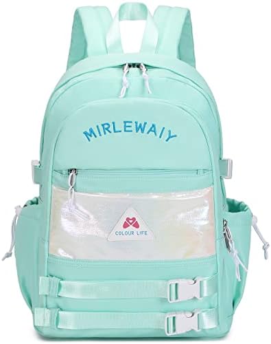 Mirlewaiy crianças Paillette School Bag Young Girl School Bookbag Daypack Backpack para adolescentes do ensino médio,