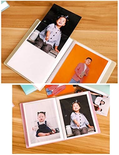 UNIUNI PVC Livro Foto Álbum Conjunto 260 Pocket 5 polegadas Compatível com Fujifilm Instax Wide 300 210 Câmera instantânea e cartão de nome