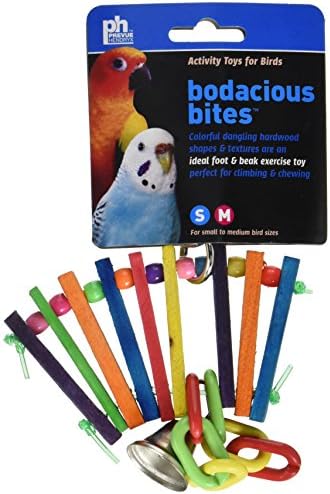 Produtos PET prevuos 60949 Bodacious Bites Accordion Bird Toy, multicolor