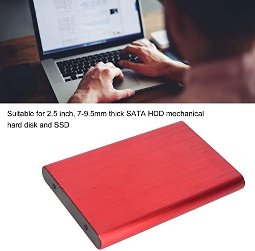 Gabinete do disco rígido Tuore, plugue compacto de 2,5 polegadas e reprodução de 10 Gbps SATA HDD Gabinete com indicador de LED para Office