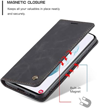 Case para a caixa de couro Samsung Galaxy A21S, Caixa de carteira de flip de giro magnético Samsung Galaxy A21S com titular de