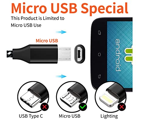 Micro USB Cabo de sincronização de dados de carregamento rápido, 10ft/3m, para controladores Slim PS4/PS4 Pro/PS4,
