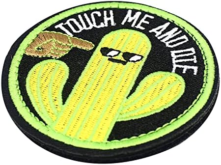 Finger Touch Me and Die Cactus Patch emblema emblema emblema com fixo de gancho costurar em remendos de ombro de apliques