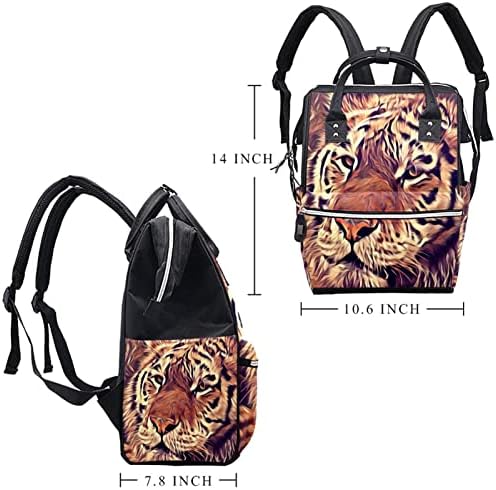 Mochila VBFOFBV Backpack, mochila de fraldas grandes, mochila de viagem, mochila de laptop para mulheres, Animal Tiger