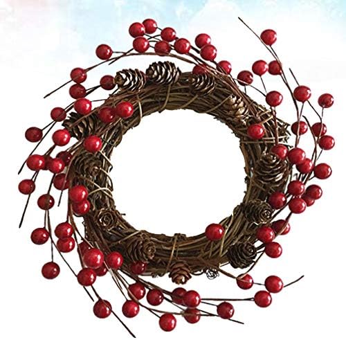 PretyZoom decorada Garland Berry Wreath Simulation Berry Garlands Porta da frente Wrinal