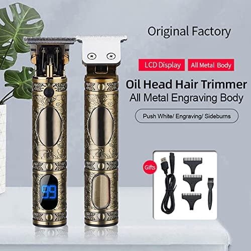 Clippers profissionais de cabelo, cortadores de cabelo para homens com 3 pente de limite de engrenagem, T Blade Hair Trimmer