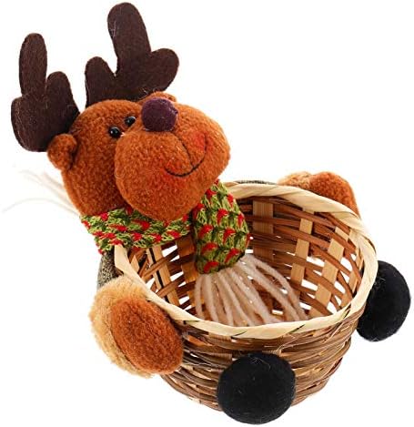 NUOBOTYTY Christmas Candy Basket Storage Recipiente Elk Doll Serving Basce
