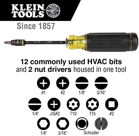 Klein Tools 32614 Conjunto de fenda de precisão de vários bits, chave de fenda de bolso eletrônica de 4 em 1 e chave de fenda ajustável