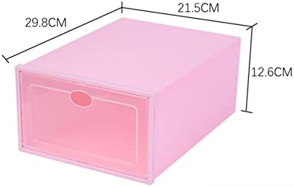 Caixa de sapatos Huksxz, caixa de sapatos de plástico transparente empilhável, caixa de sapatos frontal com porta transparente, caixa