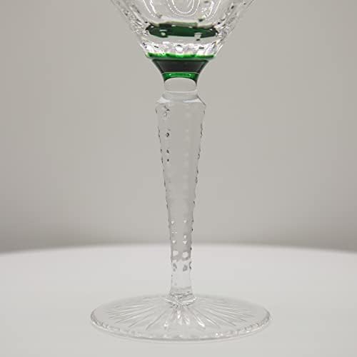 Fabergé Grand Palais Emerald Green chumbo Crystal Martini coquetel Glass 5.1 oz - unidade única