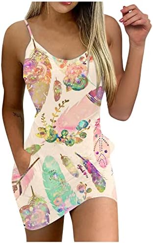 Vestidos de verão shusuen para mulheres 2023 moda casual v vestido de bolso de pescoço impresso tira solta tira de vestidos confortáveis