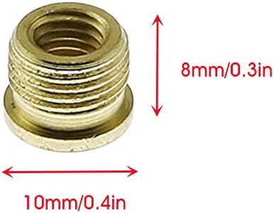 Dzs Elec 4pcs Lâmpada de latão Finial Adaptador de rosca completa M10 a M6 Lâmpada de mesa doméstica Adaptador de bola