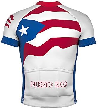 Bandeira ScudoPro Porto Rico Jersey de ciclismo de manga curta para homens