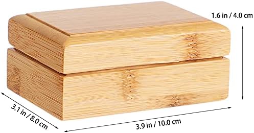 Doitool 2pcs Bamboo Wood Soap Sober Caixa de sabão de madeira com tampas banheiros capa de sabonete de madeira de bambu manobra de sabonete de bandeja de sabonete para bandeja de sabão Rack