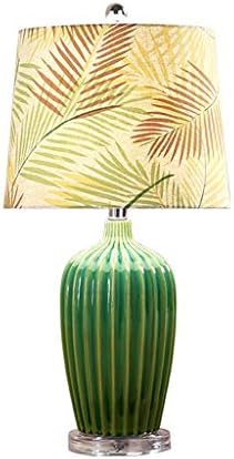 Zhaoleei American Green Ceramic Table Lamp Bedroom Lâmpada de cabeceira da sala de estar criativa estilo europeu Home simples