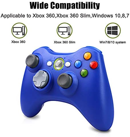 Vinklan Wired Xbox 360 Controller Compatível com Microsoft Xbox 360 e 360 ​​Slim/Windows 7/8/10