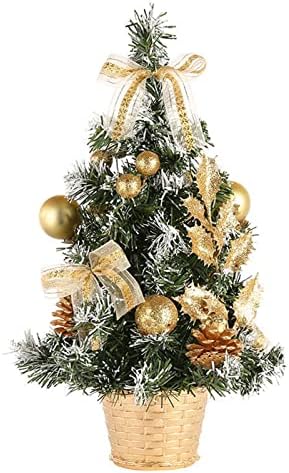 LJFLI Mini Árvore de Natal Átrejada Aritificial