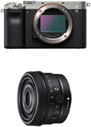 Sony Alpha 7C Câmera de armas de armas completa-prata com Sony Fe 40mm F2.5 g de estrutura total de quadro completo G lente