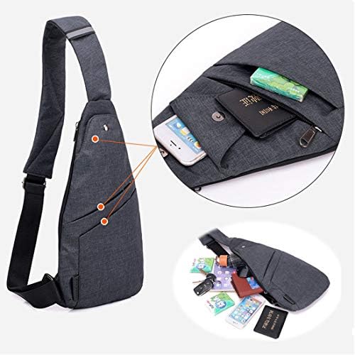 TOLO SLING BACO ANTI-THIEL Crossbody Pocket Saco de bolso pessoal Mochila ombro leve no peito para caminhada de viagem