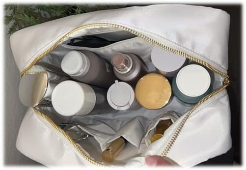 Skyten Chenille Letra Make Up Bag Nylon Cosmetic Caso Stuff Stuff Stoney Clover Dupe Travel Organizer