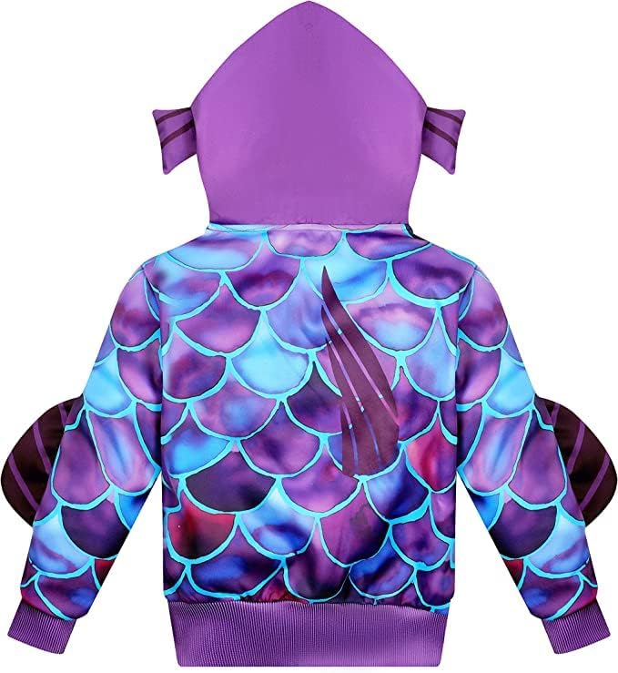 Crianças Zip Hoodie Toddler Sweetshirts Jaqueta para meninos para meninas lojas de roupas 2-9 anos roxo