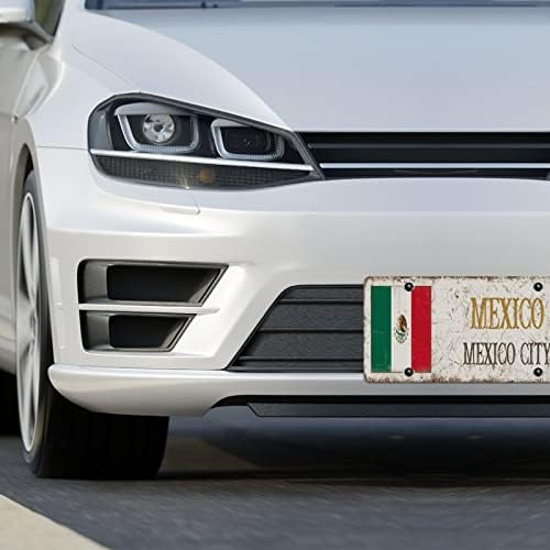 Placa de carteira personalizada para a frente do carro Padrão Tamanho dos EUA 6x12 polegadas sem ferrugem México Cidade de metal Placa