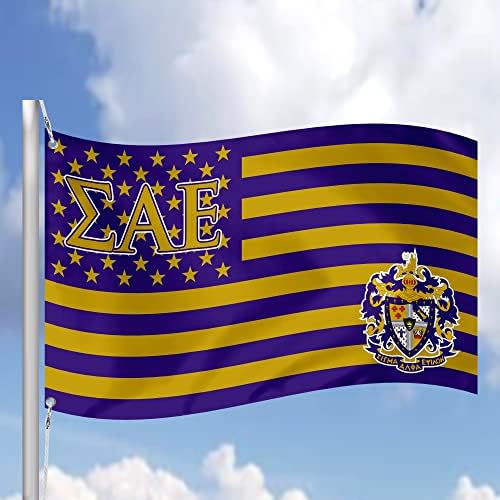 Sigma Alpha Epsilon aprovou oficialmente a bandeira da bandeira grega Sigma 3 x 5, bandeira de fraternidade SAE feita de