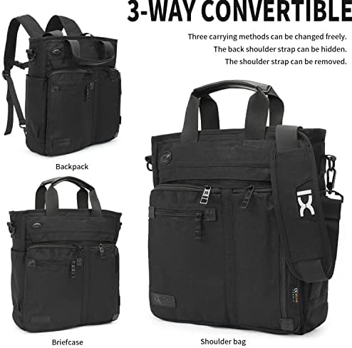 Bolsa mensageira do Inoxto Men 3 em 1 Bolsa de mochila conversível Bolsa de escritório para homens, bolsa de ombro de laptop