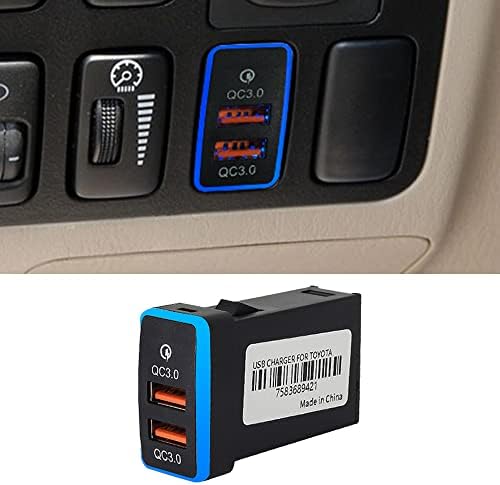 Cabo automático Dual USB QC3.0 Carregador rápido para Toyota Camry Collora FJ Cruiser Rav4 Acessórios para carros