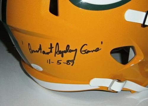 Packers Don Majkowski assinou réplica de tamanho completo capacete com reprodução instantânea JSA Auto - capacetes