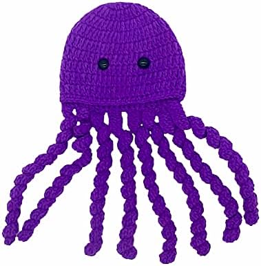 Fotografia recém -nascida Octopus Beanie Hat Baby Photo Photo Crochet Chapéus de Octopus Photoshoot Menina Menina