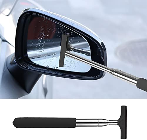 Limpador de espelho retrovisor do carro, limpador de espelho automático ajustável com 38,6 em cenário telescópico de haste longa
